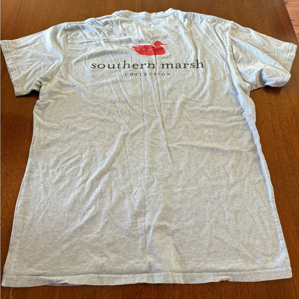 Southern Marsh Light Gray Tee with Red Logo